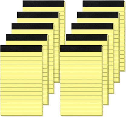 Yellow Note Pads 3x5 Small Notepads 3x5 Memo Pads Small Notebooks 3x5 Writing Pads 3x5 Lined Notepads 10 Pack Small Pads of Paper 3 x 5 Note Paper Pads 3x5 Yellow Pocket Notebook 30 Sheets per Notepad