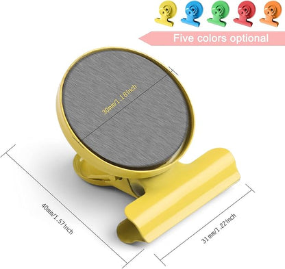 VNDUEEY 20 Pack Multicolored Magnetic Clips Fridge Magnets with Clips, Refrigerator Magnet Clips, Magnet Clips for Whiteboard on Home& Office