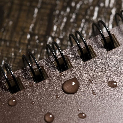 Rite in the Rain Weatherproof Side Spiral Notebook, 4.625" x 7", Brown Cover, Universal Pattern, 3 Pack (No. 473L3)