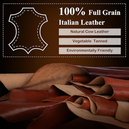 Banuce Slim Vintage Full Grain Italian Leather Briefcase for Men with Lock 14 Inch Laptop Bag Business Work Bags Attache Case Brown