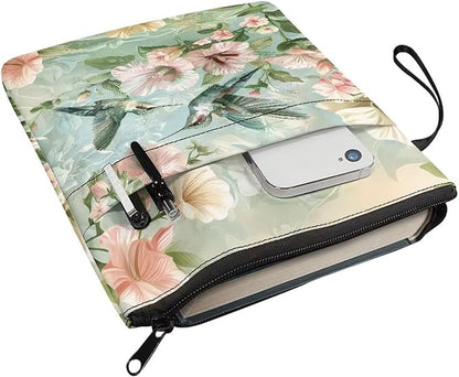 COEQINE Spring Birds Book Covers for Paperbacks Large 9x11 Inch Aesthetic Hummingbirds Book Sleeves for Book Lovers Large Green