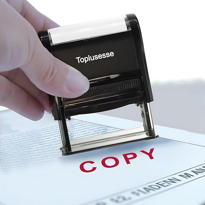 Copy Stamp Self Inking Rubber Office Self Inking Copy Message Stamp Office Supplies- Red Ink one line