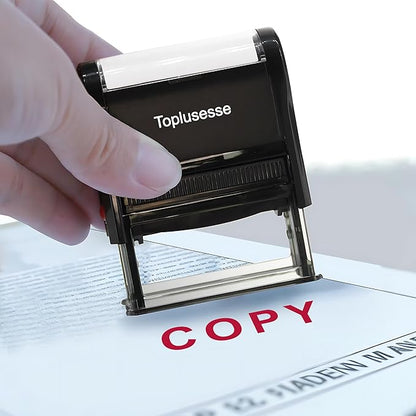 Copy Stamp Self Inking Rubber Office Self Inking Copy Message Stamp Office Supplies- Red Ink one line