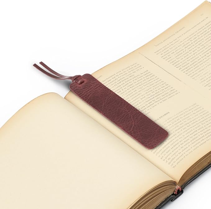Londo Genuine Leather Handmade Bookmark (Set of 2) (Knotted, Damson)