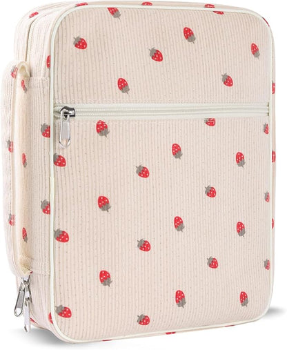 Bible Cover Case for Women,Large Bible Tote Bags for Women Organizer Corduroy Bible Carrying Case for Girls,Bible Study Supplies Accessories Christian Gifts for Women