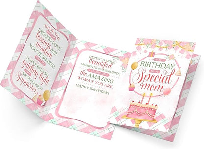 Prime Greetings Mother Birthday Card, Made in America, Eco-Friendly, Thick Card Stock with Premium Envelope 5in x 7.75in, Packaged in Protective Mailer