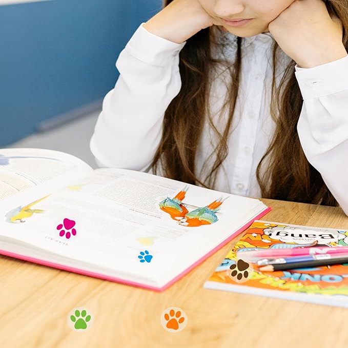 0.5 Inch Multicolor Paw Print Stickers,Self Adhesive for Scrapbooking/Kid DIY Arts Crafts/Reward Stickers Teachers Stickers