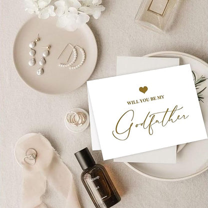LADY&HOME Will You Be My Godfather Card with Envelope,Godfather Proposal Card Godfather Proposal Gift (C2:Godfather)