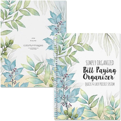 The Best Days Bill Paying Organizer Book - Personal Account book, 9" by 12 inch, Spiral-Bound, 14 Pockets, 32 Label Stickers, Bill Tracking