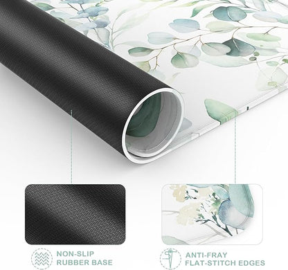 eulps Mouse Pad with Stitched Edge, Multiple Patterns Computer Mouse Pads with Non-Slip Rubber Base, Washable Cloth Mousepad, for Gaming, Laptop, PC (Leaves)