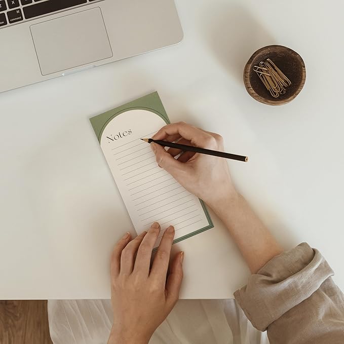 Beautiful Magnetic Notepads for Fridge - Set Of 4 Modern Note pads With Lined Pages to Easily Write Notes & Make Grocery/Shopping Lists - The Perfect To Do Pad w/ Strong Magnets for Your Refrigerator