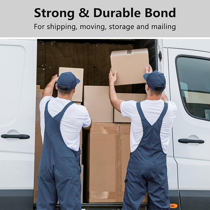 Total 400 yd, 6 Pack 1.18 in x 66.6 yd - Heavy Duty Packing Tape with Dispenser, Bingding Tape, Clear Shipping Tape, Packaging Tape, Package Tape for Shipping Moving Storage and Mailing