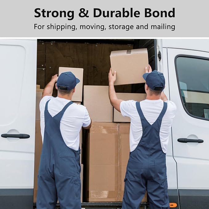 Swihauk 1.88 in x 66.6 YDs Heavy Duty Packing Tape with Dispenser, Strong & Durable Shipping Tape, Packaging Tape, Clear Package Tape for Shipping Moving Storage and Mailing, 6 Roll + 2 Dispenser