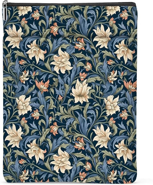 Botanical Book Sleeve, Classic Flower Book Covers for Paperbacks, Floral Book Pouch Book Protector, Book Lovers Gifts for Women Girls Grandma, Book Accessories Book Club Gifts Christmas Birthday Gifts