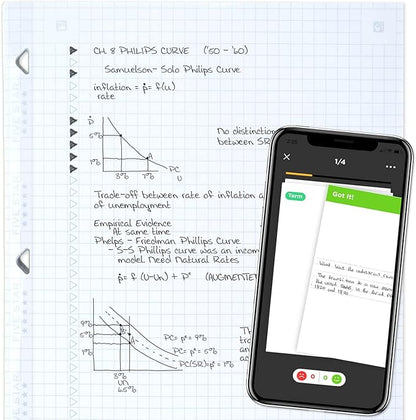 Five Star Loose Leaf Paper + Study App, Notebook Paper, Graph Ruled Filler Paper, Reinforced, 8-1/2" x 11", 200 Sheets per Pack (170055-ECM)