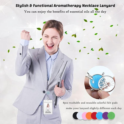 Lanyards for ID Badges - Lanyards for Women - Teacher Lanyard Strong Stainless Steel Badge Necklace Lanyard Keychain Nurse Gifts Fashion Office Work Jewelry Silver Chain ID Badge Holder with Lanyard