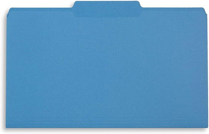 Blue Summit Supplies Blue Legal File Folders, Legal Size, 1/3 Cut Tab, Great for Organizing and Easy File Storage, File Folders 100 Count