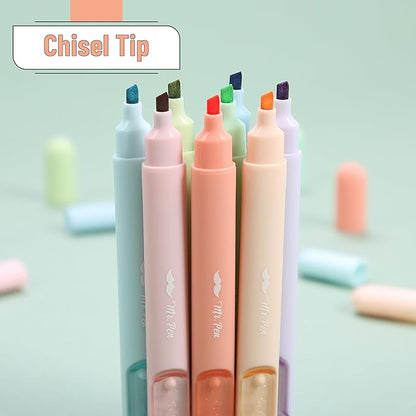 Mr. Pen- Aesthetic Highlighters, 8 Pack, Chisel Tip, Pastel Colors, Cute Highlighters Assorted Colors, Cute Highlighters for School Highlighters, Highlighter Set, Pastel Highlighters