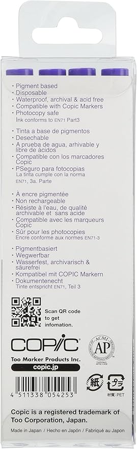 COPIC MULTILINER LAVENDER 4PC SET