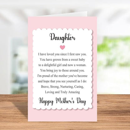 Sweet Mother’s Day Card for Daughter, 1st Mothers Day Card for Her, Poem Mothers Day Card, New Mom Card, Funny Mothers Day Gift from Mom Dad