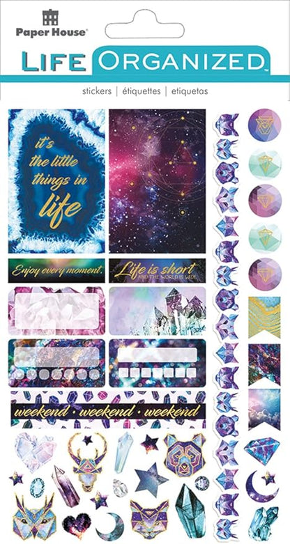 Paper House Productions STPL-0019E STPL-0019 Stargazer Weekly Kit Planner Stickers, 3-pack, 3 Count