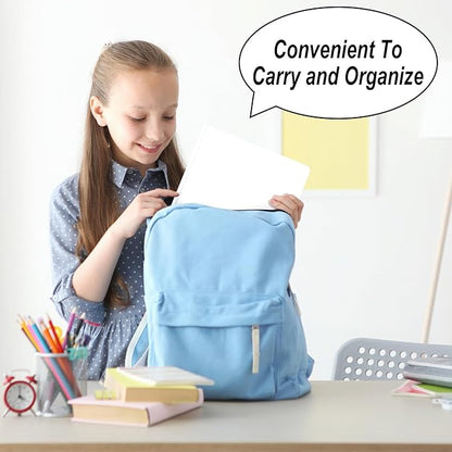 Folders with Pockets,SANXUEWJ 30 Pack Two Pocket Folders Business Card Holder Plastic Folders with Prongs for School Office Filing Cabinet Resume Portfolio (White)