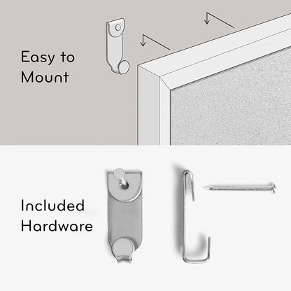 U Brands Cork Bulletin Board, 17 x 23 Inches, Light Birch Wood Frame (265U00-01)