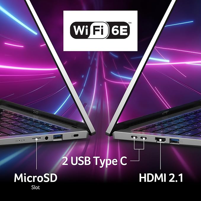 Acer Swift Go 14 Intel Evo Edition Laptop | 14" OLED WQXGA+ 2880x1800 Display | Unlock AI Experiences | Intel Core Ultra 5 processor 125H | Intel ARC | 8GB LPDDR5 | 512GB SSD | WiFi 6E | SFG14-73-58EP