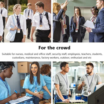 3 Pack Neck Lanyard with ID Badge Holder, Office Strap Lanyards, Stainless Metal Swivel Hook for Name Tag, Badge Holders, Keychains, Card, Orange