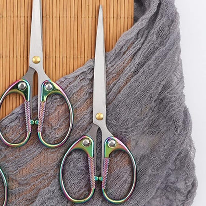 6.3" All Stainless Steel Office Scissors,Ultra Sharp Blade Shears,Sturdy Sharp Scissors for Office Home School Sewing Fabric Craft DIY Multipurpose Scissors Colorful