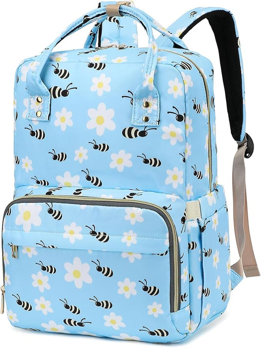 Bee Laptop Backpack College Bookbag School Backpack for Women Girls, Travel Backpack 15.6 Inch Computer Backpacks
