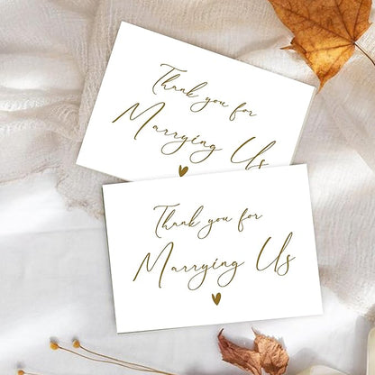 6 Pieces Wedding Day Card, Thank You for Marrying Us, Thank You Card for Officiant, Priest, Minister, Judge, Pastor Gifts.（Thank You - 6cards C）