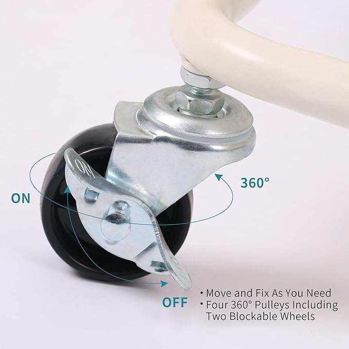 3-Tier Rolling Cart,Metal Rolling Utility Cart with Handle,Steel Multifunction Carts with Wheels,Kitchen Storage Carts Suitable for Office,Home,Kitchen,Garden（13.4"x18.1"x31"） White