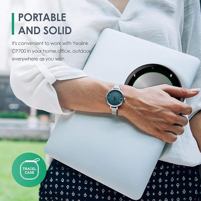 Yealink Bluetooth Speakerphone Conference Speakerphone Microphone Teams Certified CP700 USB Speaker Full Duplex Noise Reduction Algorithm Home Office 360° Voice Pickup