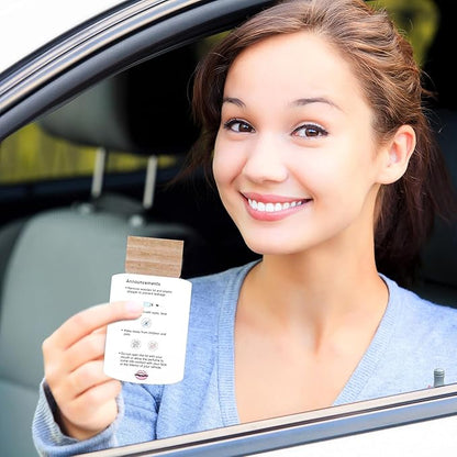200 Pcs Hanging Car Diffuser Instruction Cards for Car Oil Diffuser Bottles，2 x 3.54 Inch (White and Pink,Novel Style)