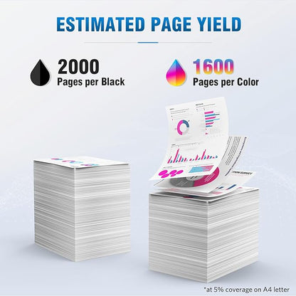 962XL Ink Cartridges 4 Color Pack Compatible Replacement for HP 962XL 962 Ink Work for HP OfficeJet Pro 9010 9013 9014e 9015e 9016 9018e 9019e 9020e 9022e 9023 9025e 9028e 9029 Printer