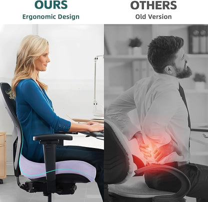 Seat Cushions for Office Chairs - Pressure Relief Seat Cushion - Car Seat Cushions for Pressure Relief, Tailbone Pain, Sciatica & Back Pain Relief for Office Chairs (Light Purple-U Shape)