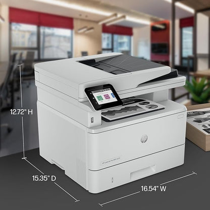 HP LaserJet Pro MFP 4101fdn Printer, Print, scan, copy, fax, Fast speeds, Easy setup, Mobile printing, Advanced security, Best for small teams, Ethernet/USB only