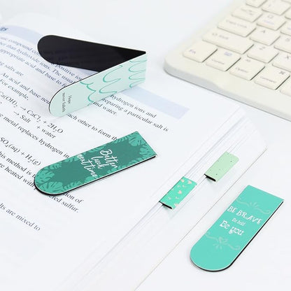 5Pcs Magnetic Bookmarks T-S Bookmarks Page Markers for Fans Readers, Women, Book Lovers, Students Teachers, Funny Office Supplies Stationery Gifts Used in Office, School, Home (Plant)