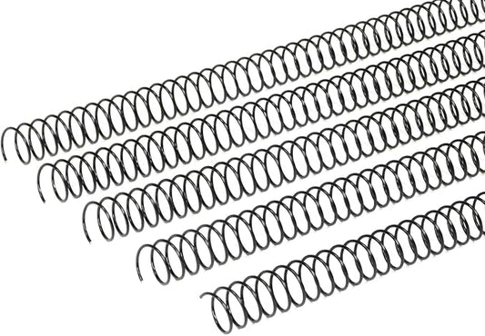 Rayson 14.3mm Spiral Wire Coil for Binding, 4:1 Pitch, 48-Loops, 9/16" Metal Coil Comb Binding 115 Sheets Capacity, Black Color & Pack of 100