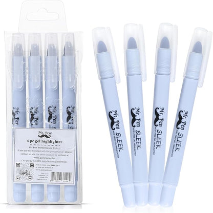 Mr. Pen- Gel Highlighter, 4 Pack, Bible Highlighters No Bleed, No Bleed Highlighters, Bible Highlighter, Bible Markers, Gel Highlighters for Bibles, Highlighter
