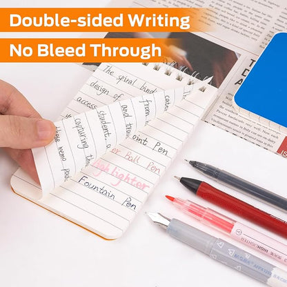 Pocket Notebook Bulk 3x5 Inch, 42 Packs Mini Top Bound Spiral Notepad, Memo Pads 6 Colored 60Sheets/120Pages (80GSM), Small Notepads for Listing, Planning, Note Taking