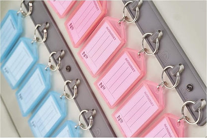 Acrimet Key Cabinet Organizer 256 Positions with Lock (Wall Mount) (256 Multicolored Tags Included) (Beige Cabinet)