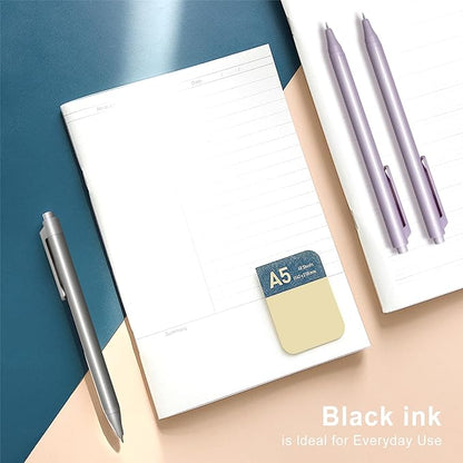 Gel Pens, 12-Pack, 0.5mm Fine Point Black Ink With Case - Smooth Writing, High-End Series for Journaling, Note Taking - Cute Office & Back to School Supplies, Stocking Stuffers Gifts for Women & Men