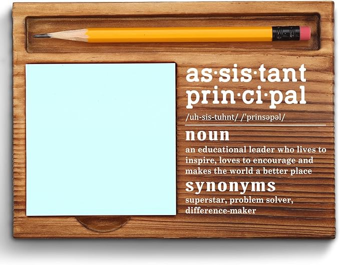 Assistant Principal Sticky Note Holder, Assistant Principal Gifts, Thank You Appreciation Gifts for Assistant Principal Women Men from Student Self-Stick Note Pad Holders ZSS31