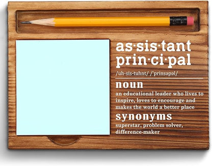Assistant Principal Sticky Note Holder, Assistant Principal Gifts, Thank You Appreciation Gifts for Assistant Principal Women Men from Student Self-Stick Note Pad Holders ZSS31
