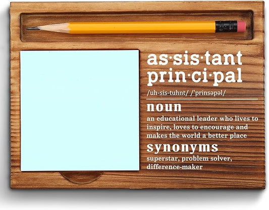 Assistant Principal Sticky Note Holder, Assistant Principal Gifts, Thank You Appreciation Gifts for Assistant Principal Women Men from Student Self-Stick Note Pad Holders ZSS31