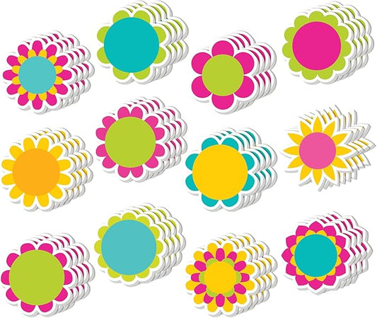 48 Pieces Spring Flowers Sticky Notes Cute Florals Notes Pads Self-Adhesive Colorful Flowers Sticky Memo Notes for School Office Home Supplies Students Teachers Present