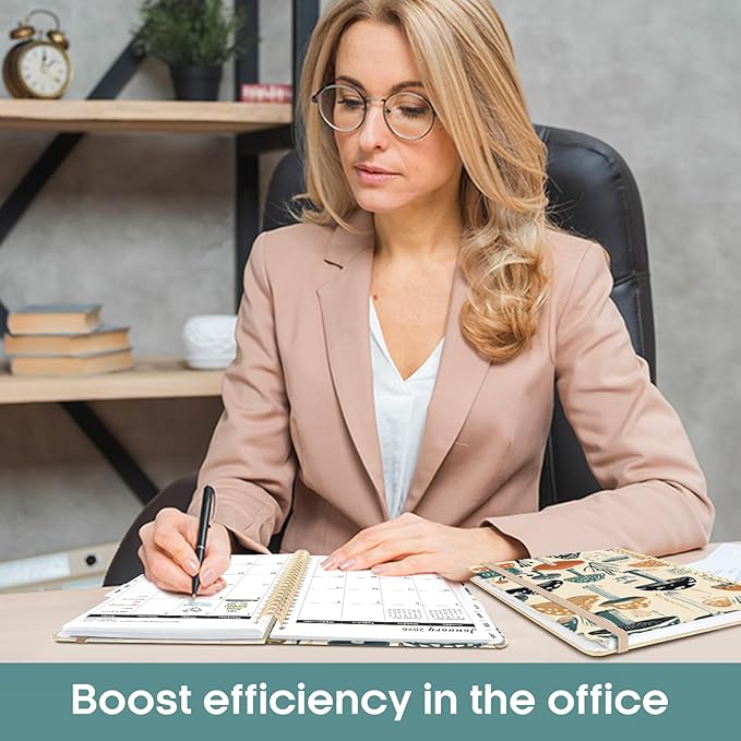 2026 Planner, Aesthetic Weekly and Monthly Planner for Women, Jan 2026 to Dec 2026, Hardcover 2026 Calendar Book with Monthly Tabs, Inner Pocket, Perfect for Office Home School - A5 (6.3" x 8.5"), Mushrooms Grove