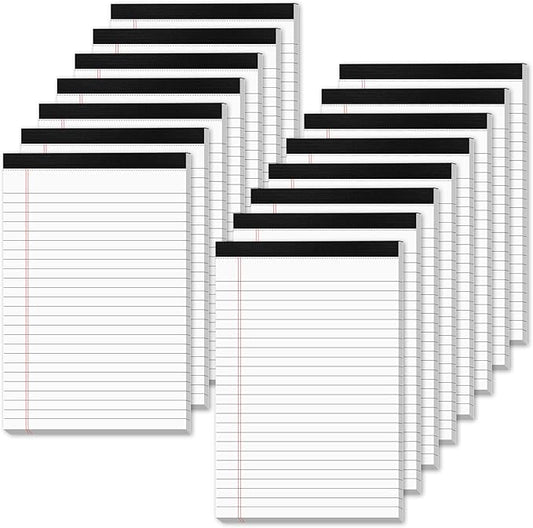 White Legal Pads 5x8 Small Note Pads 5x8 College Ruled Paper Tablets 15 Pack Writing Pads 5x8 Paper Pads Small Notepads 5x8 Notebook Paper Lined Writing Pad Small Legal Pad 5 x 8 White 30 Sheets/Pad